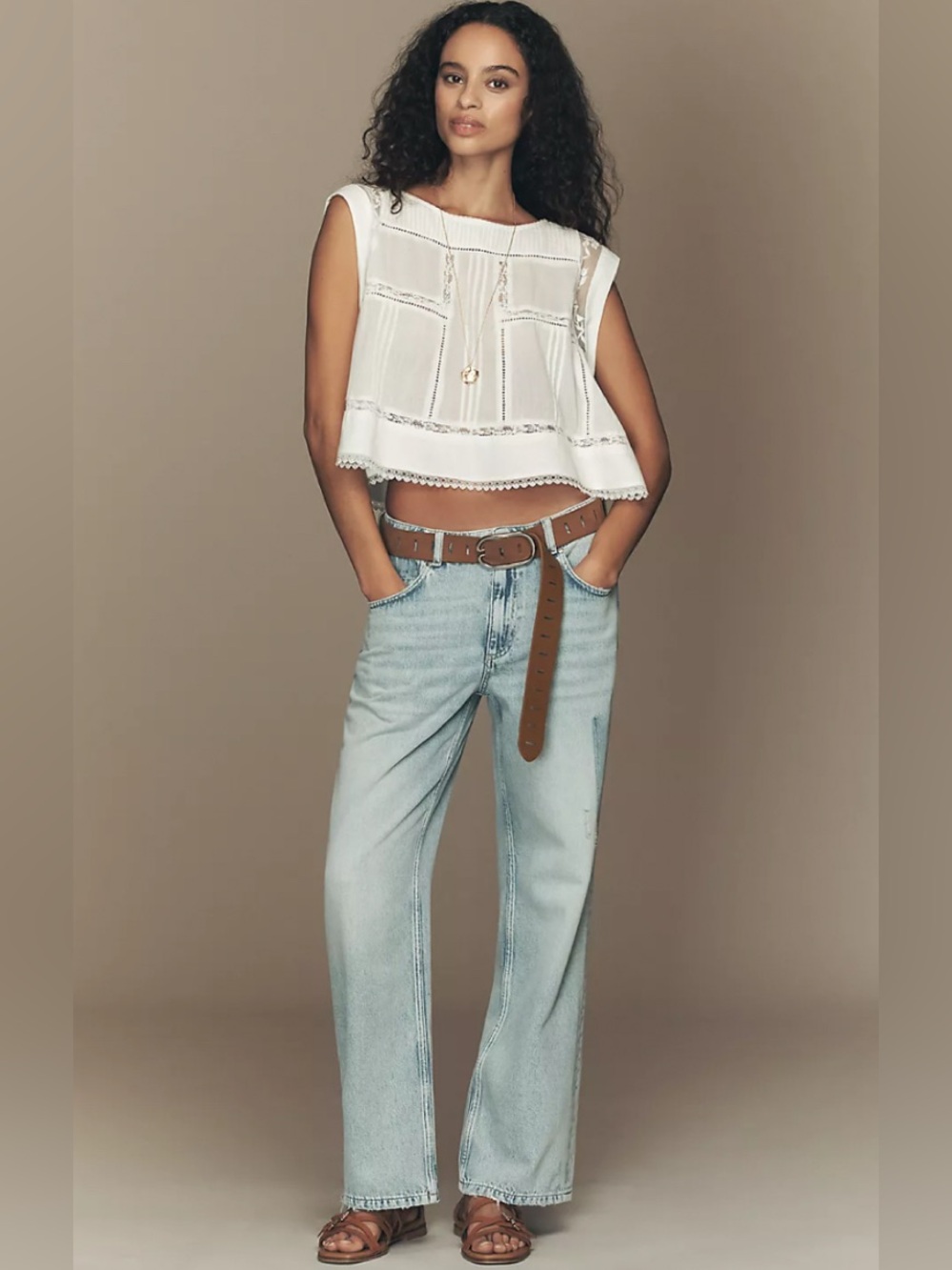 PILCRO REWORKED MID-RISE RELAXED STRAIGHT-LEG JEANS Wmns Sz 18W New $148